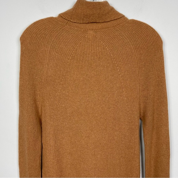 LK Bennett Lulumay Camel Tan Turtleneck Wool Cashmere Jumper Ribbed Sweater XS - Picture 13 of 16